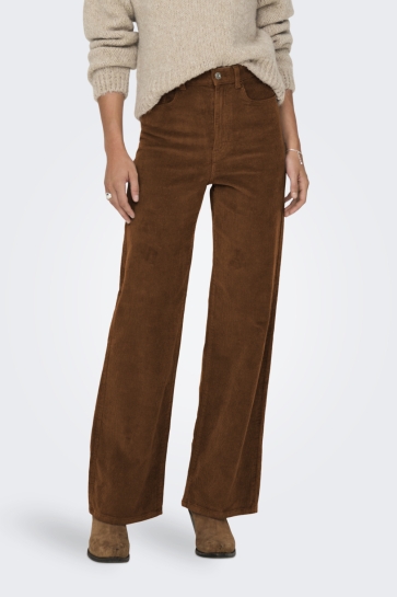 Only Broek ONLHOPE GLOBAL HW WIDE CORD PNT NOO 15263179 Bison