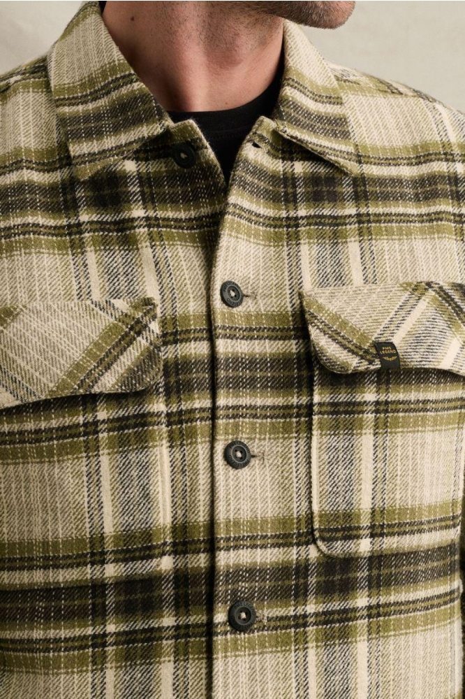 PME legend groene heren overhemd | Close up