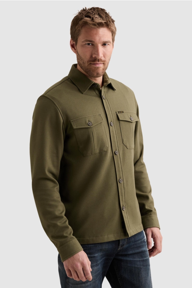 PME legend groene heren overhemd | Model vooraanzicht