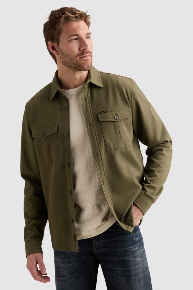 PME legend groene heren overhemd | Model vooraanzicht