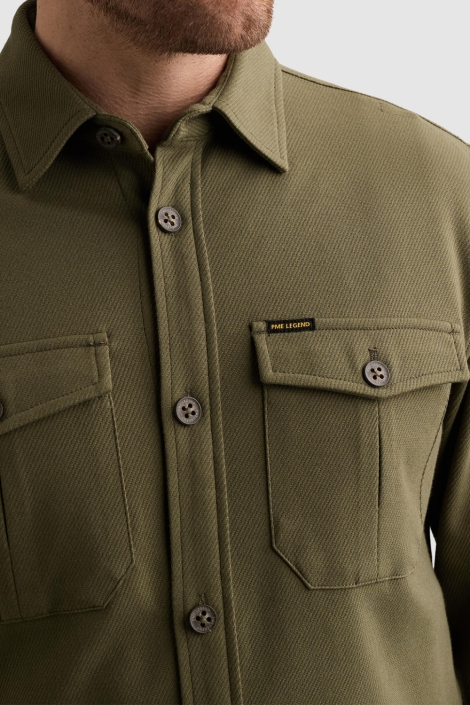 PME legend groene heren overhemd | Close up