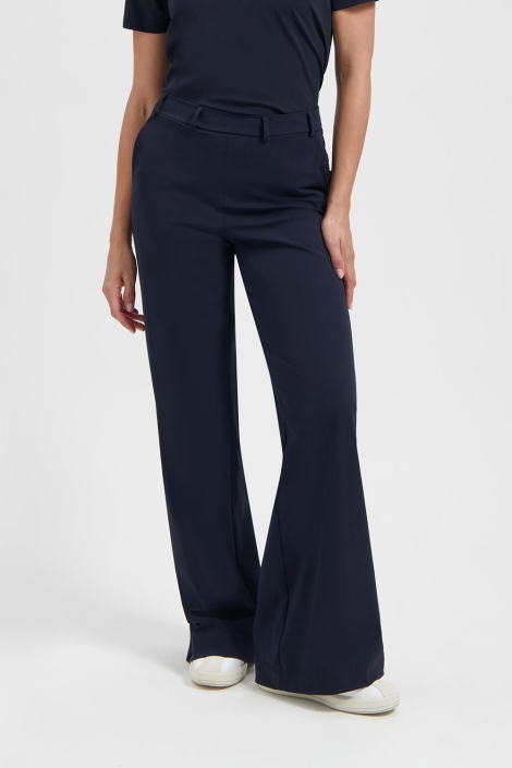 Lady Day blauwe dames broek | Model vooraanzicht
