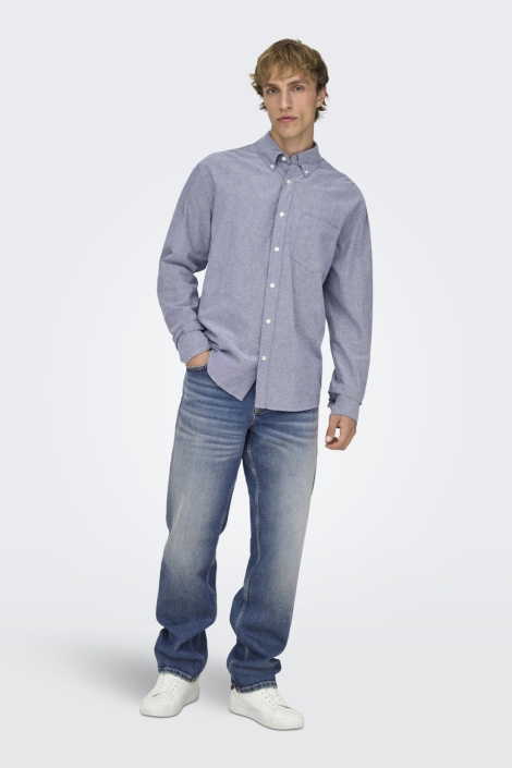 Only & Sons blauwe heren jeans | Model vooraanzicht