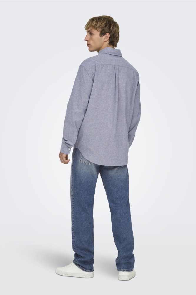 Only & Sons blauwe heren jeans | Model achteraanzicht