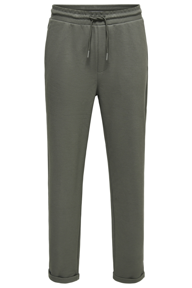 Only & Sons taupe heren broek | Vooraanzicht