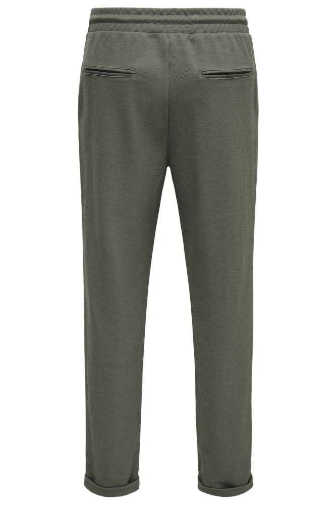 Only & Sons taupe heren broek | Achteraanzicht