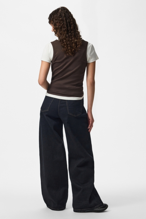 Pieces blauwe dames jeans | Model