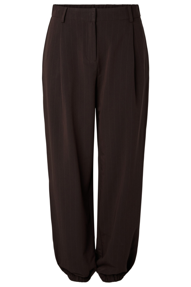 Pieces bruine dames broek | Vooraanzicht