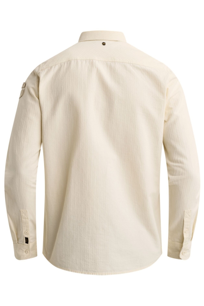 PME legend beige heren overhemd | Achteraanzicht