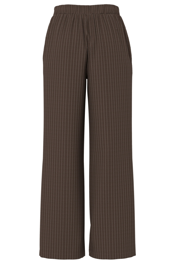 Pieces bruine dames broek | Achteraanzicht