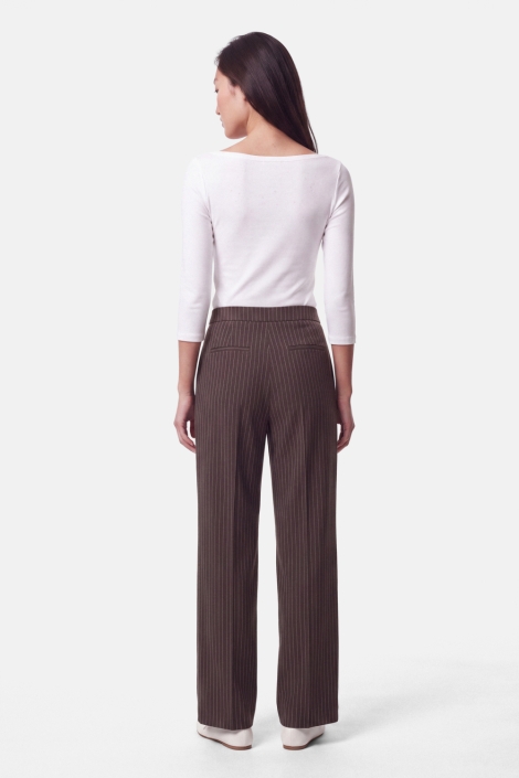 Pieces bruine dames broek | Model