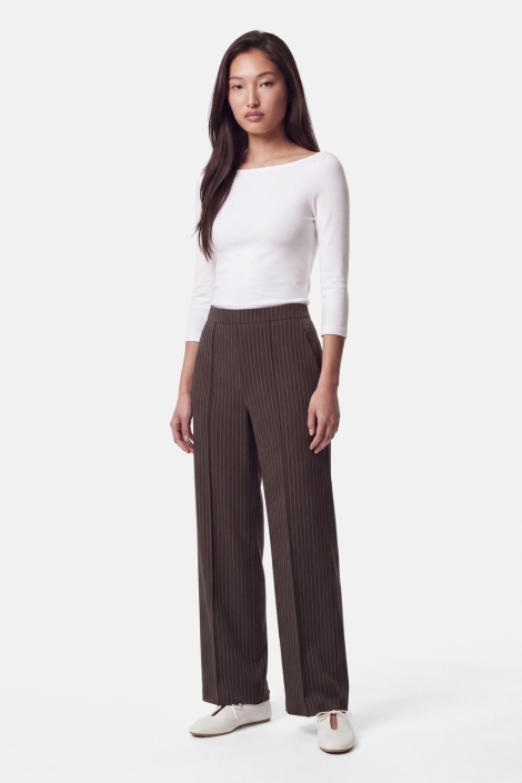 Pieces bruine dames broek | Model