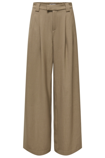 Only Broek ONLSVEA MW MEL WIDE PANT TLR 15331532 OTTER/MELANGE