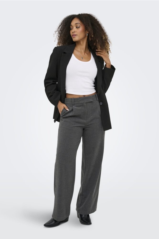 Only grijze dames broek | Model vooraanzicht