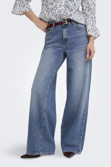 Only Jeans ONLCHARLOT REG BELT WIDE DNM DOT 15382060 Medium Blue Denim