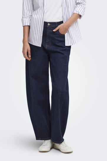 Only Jeans ONLJESSICA HW BARREL ANKLE DNM AZG4 15391536 Dark Blue Denim