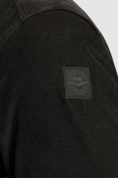 PME legend zwarte heren overhemd | Close up