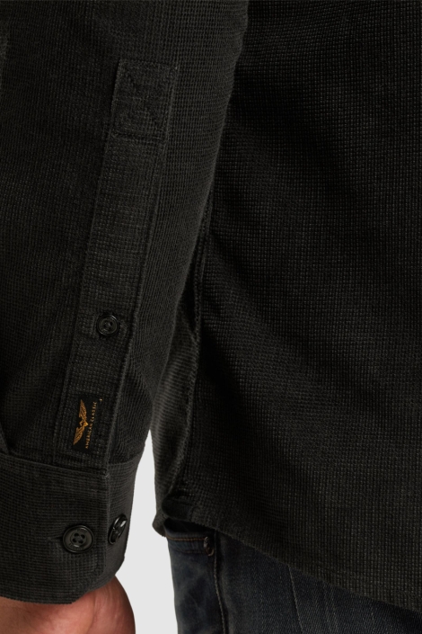 PME legend zwarte heren overhemd | Close up