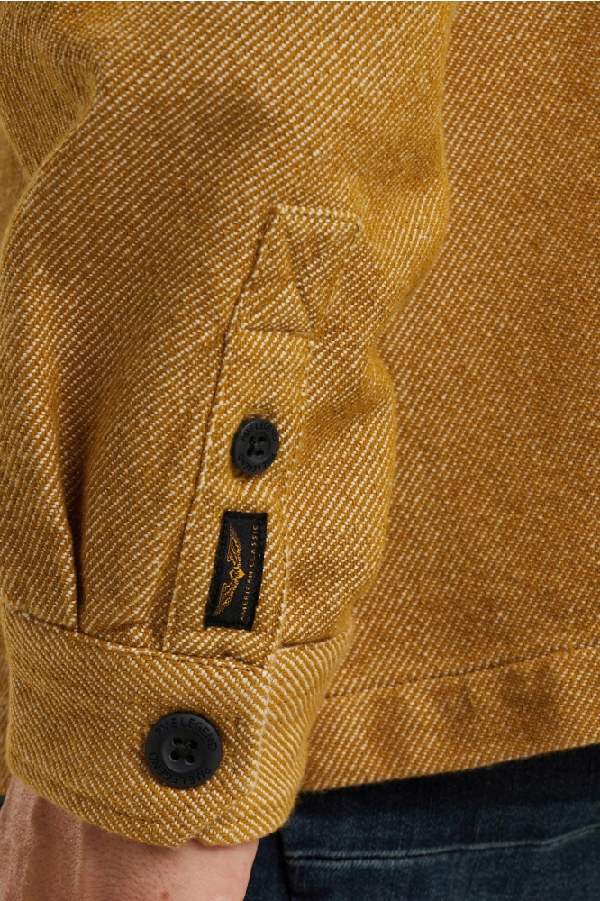 PME legend camel heren overhemd | Close up