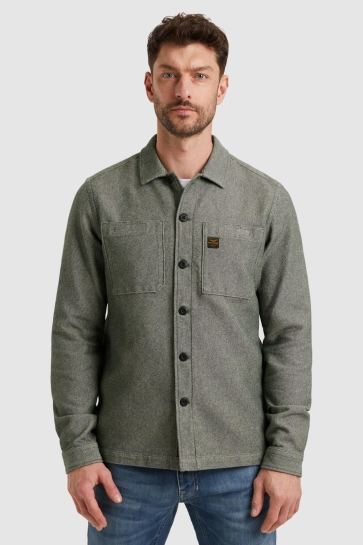 PME legend long sleeve shirt yd 2 tone flanne Groen