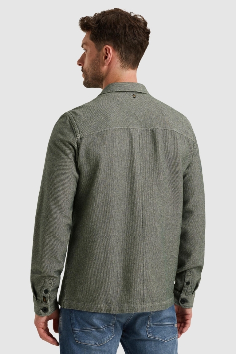 PME legend groene heren overhemd | Model achteraanzicht