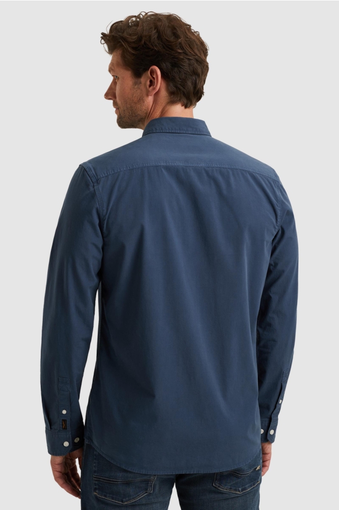 PME legend blauwe heren overhemd | Model achteraanzicht