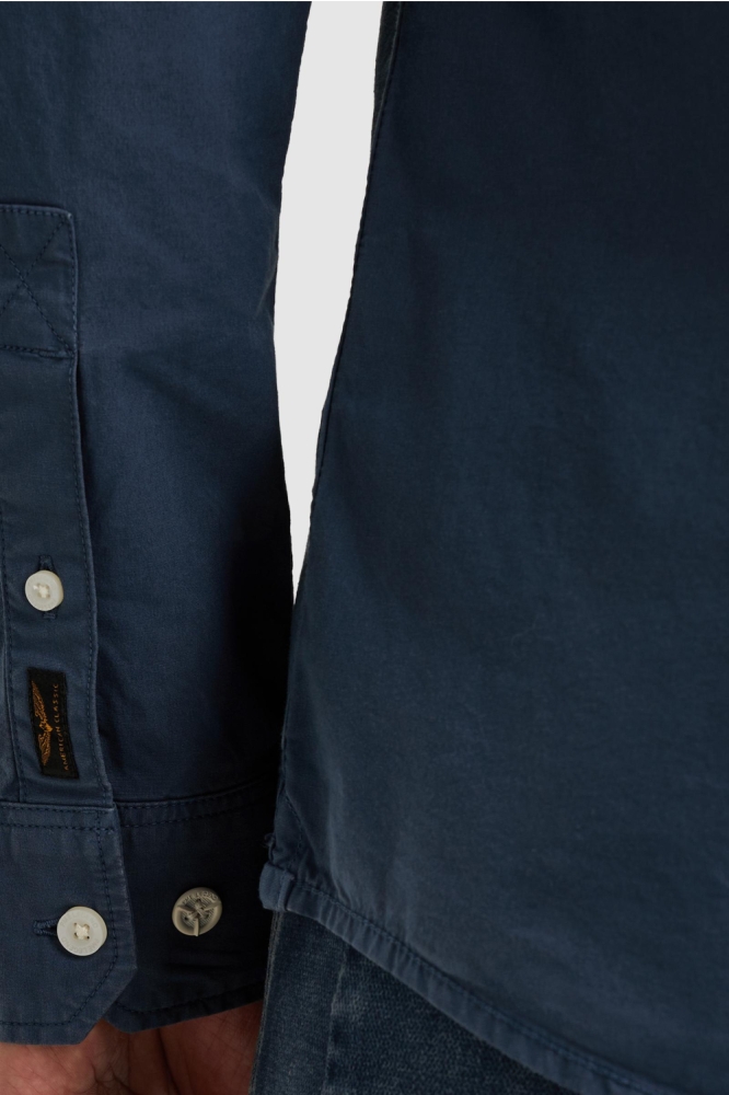 PME legend blauwe heren overhemd | Close up