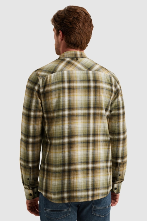 PME legend groene heren overhemd | Model achteraanzicht