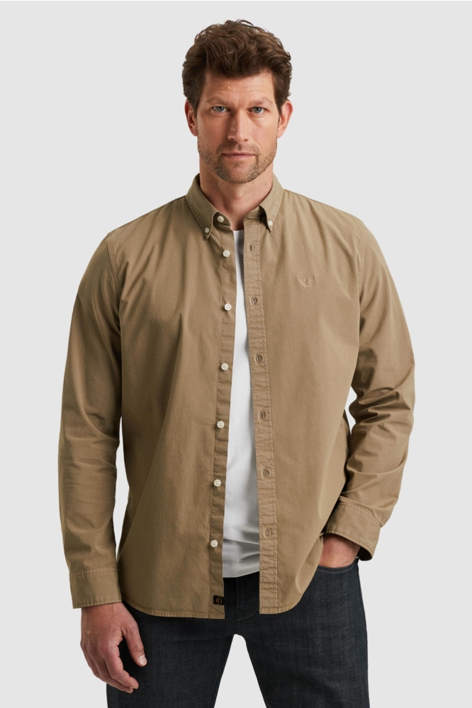 PME legend bruine heren overhemd | Model vooraanzicht