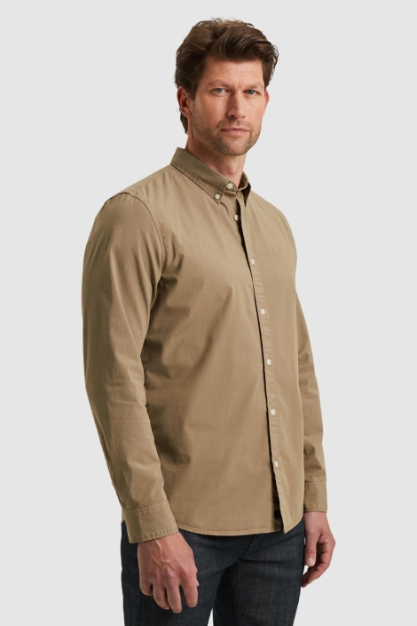 PME legend bruine heren overhemd | Model zijaanzicht