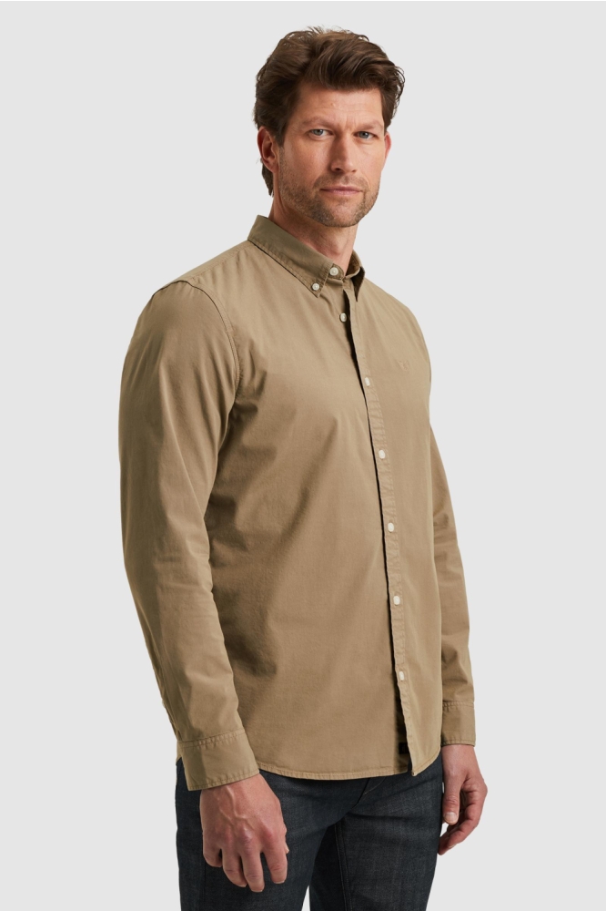 PME legend bruine heren overhemd | Model zijaanzicht