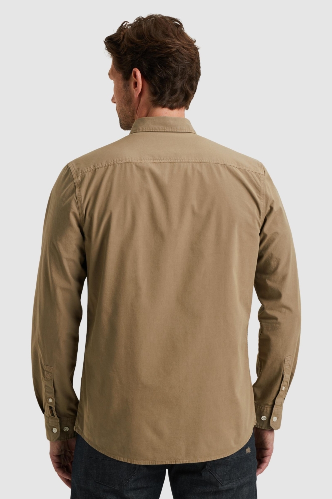 PME legend bruine heren overhemd | Model achteraanzicht