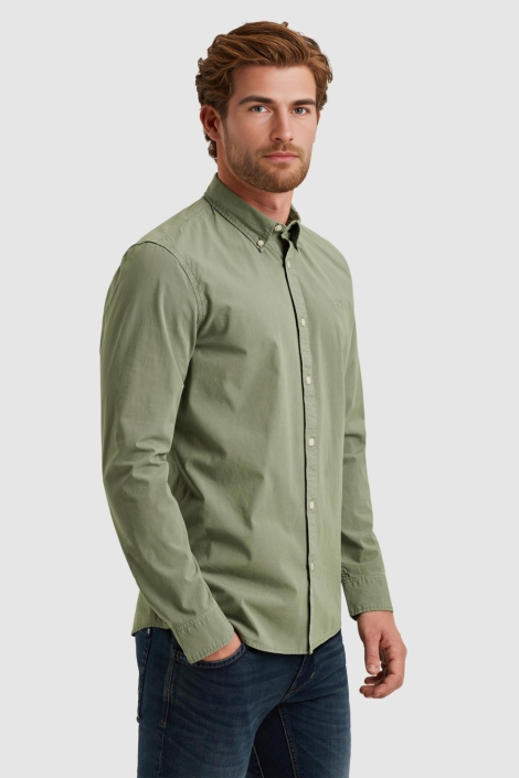 PME legend groene heren overhemd | Model zijaanzicht