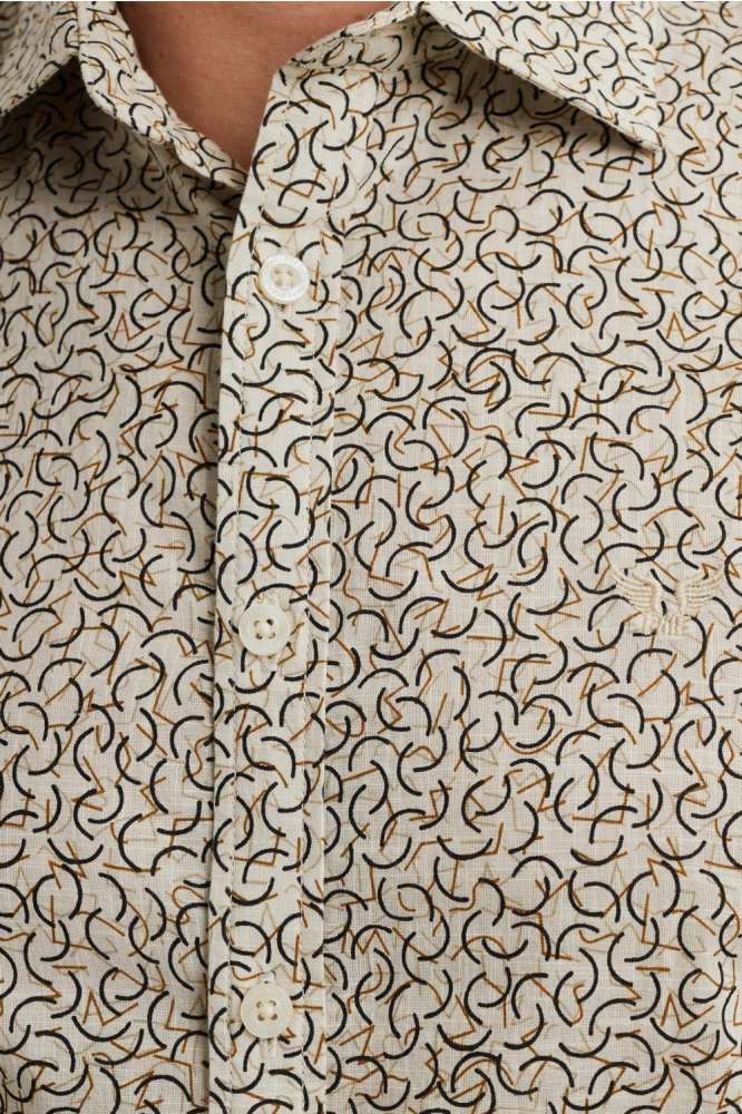 PME legend beige heren overhemd | Close up