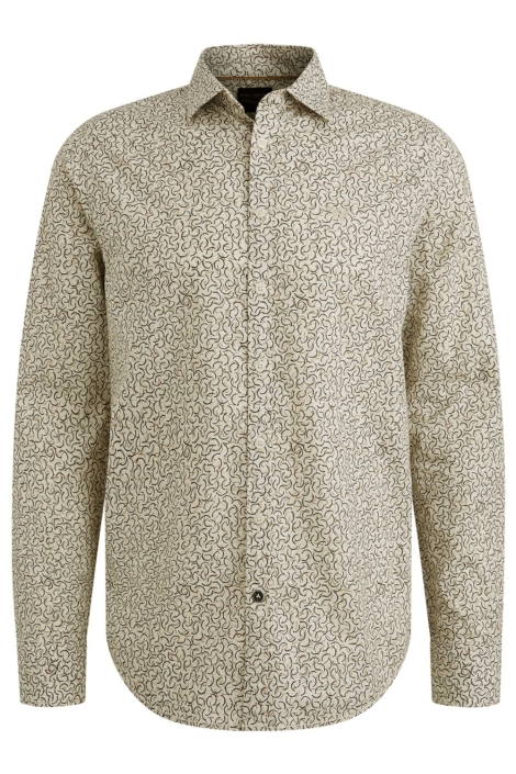 PME legend beige heren overhemd | Vooraanzicht