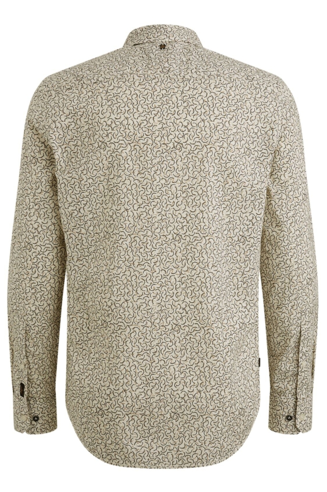 PME legend beige heren overhemd | Achteraanzicht