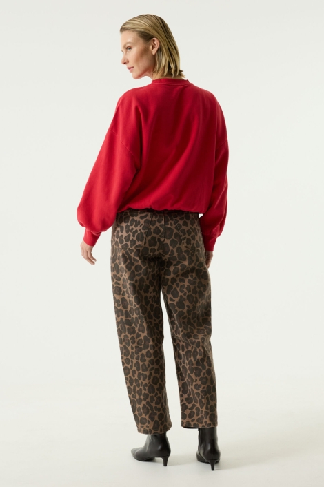 Garcia zwarte dames broek | Model achteraanzicht