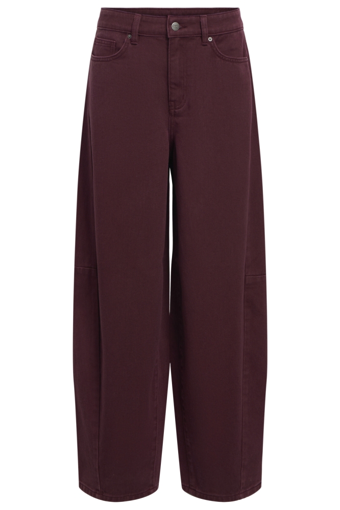 Object bordeaux dames jeans | Vooraanzicht