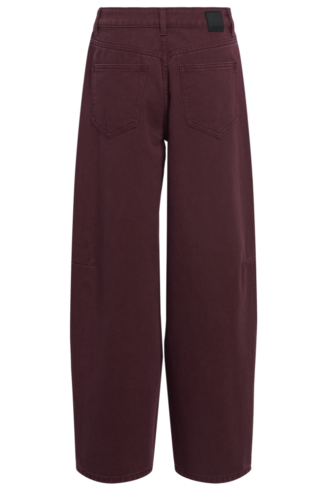 Object bordeaux dames jeans | Achteraanzicht
