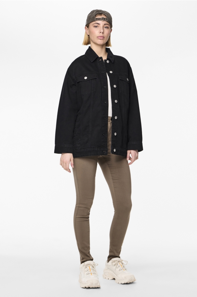 Pieces taupe dames broek | Model