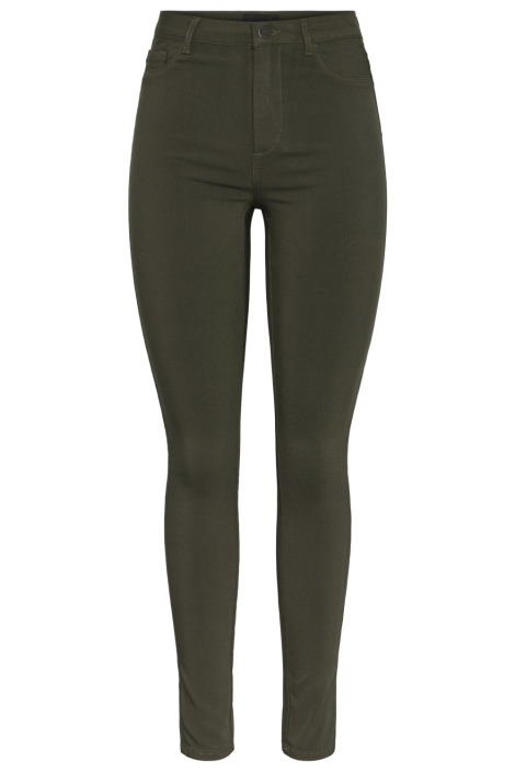 Pieces groene dames broek | Vooraanzicht