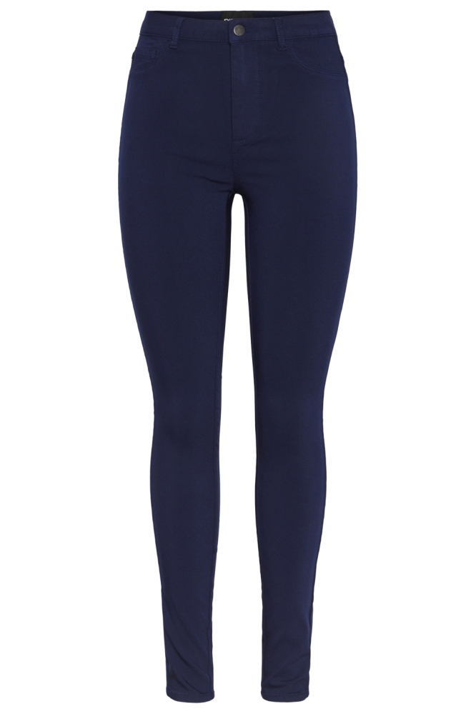 Pieces blauwe dames broek | Vooraanzicht