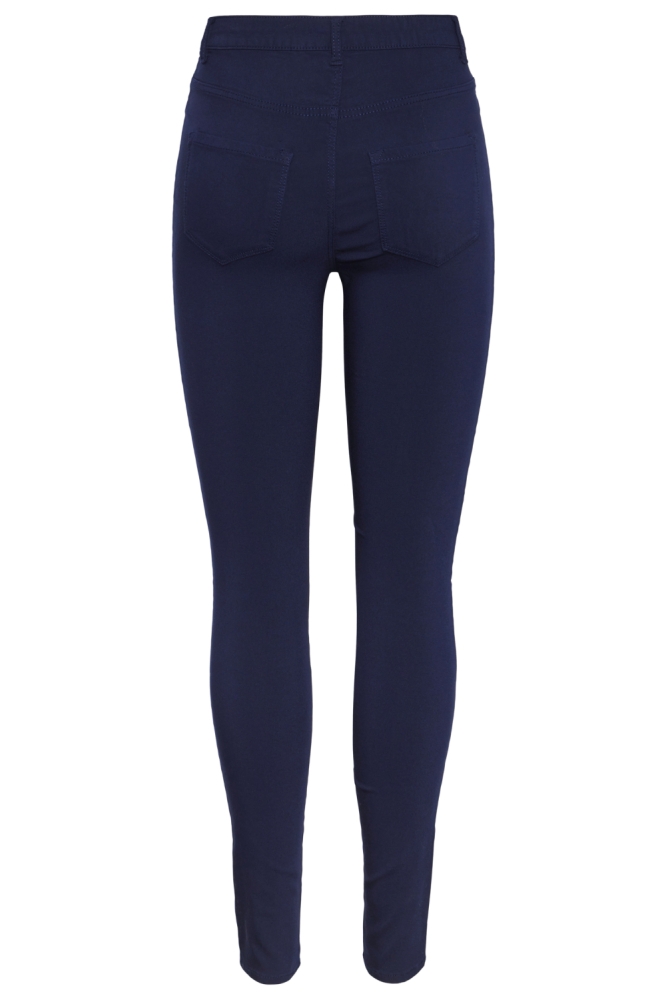 Pieces blauwe dames broek | Achteraanzicht