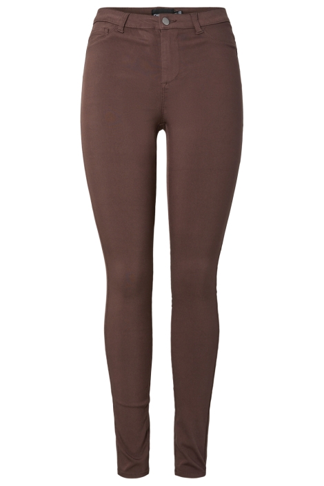 Pieces bruine dames broek | Vooraanzicht