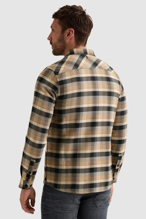 PME legend gele heren overhemd | Model achteraanzicht