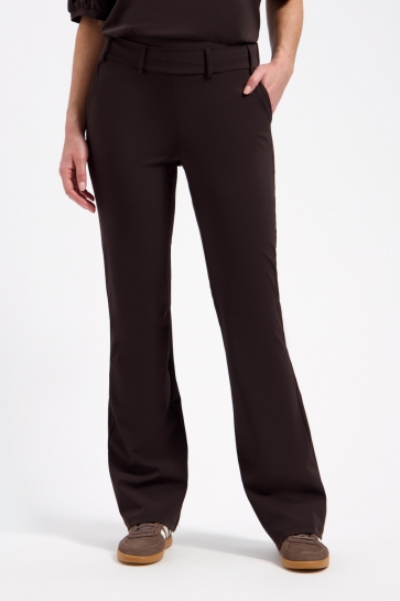Lady Day Broek POPPY FLARED L14 475 0062 DARK BROWN