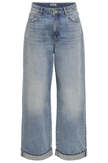 Only Jeans ONLTAPPA REG LOOSE FOLD UP WIDE DNM 15391096 Medium Blue Denim
