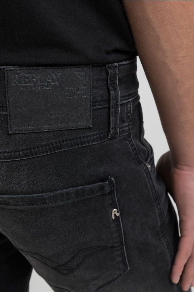 Replay zwarte heren jeans | Close up