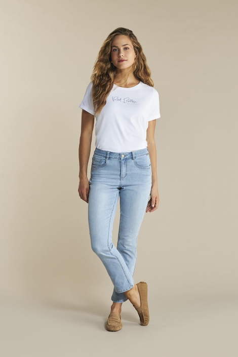 Red Button blauwe dames jeans | Model