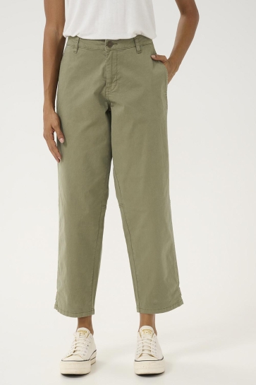 Culture CUALLY BRITA CROPPED PANTS 50111452 180521 BURNT OLIVE